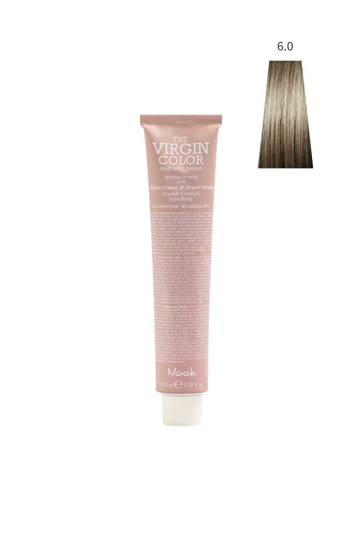 Nook Virgin Color Profesyonel Saç Boyası 100ml-Koyu Kumral/Doğal Koyu Kumral(6.0-NATURAL KOYU KUMRAL)