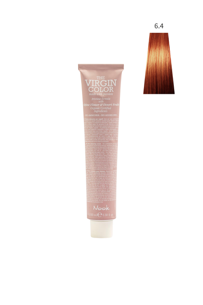 Nook Virgin Color Profesyonel Saç Boyası 100ml-Koyu Kumral Bakır/Tarçın Bakır(6.4-RAME SONBAHAR KIZIL)