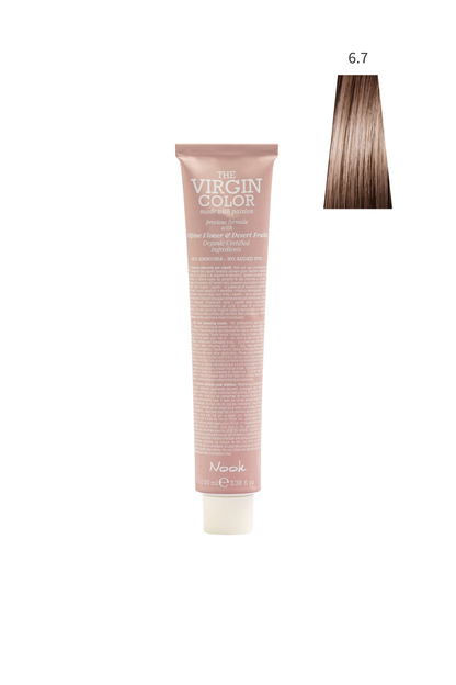Nook Virgin Color Profesyonel Saç Boyası 100ml-Koyu Kumral Kahve / Fındık Kabuğu (6.7-BROWN FINDIK KAHVE)