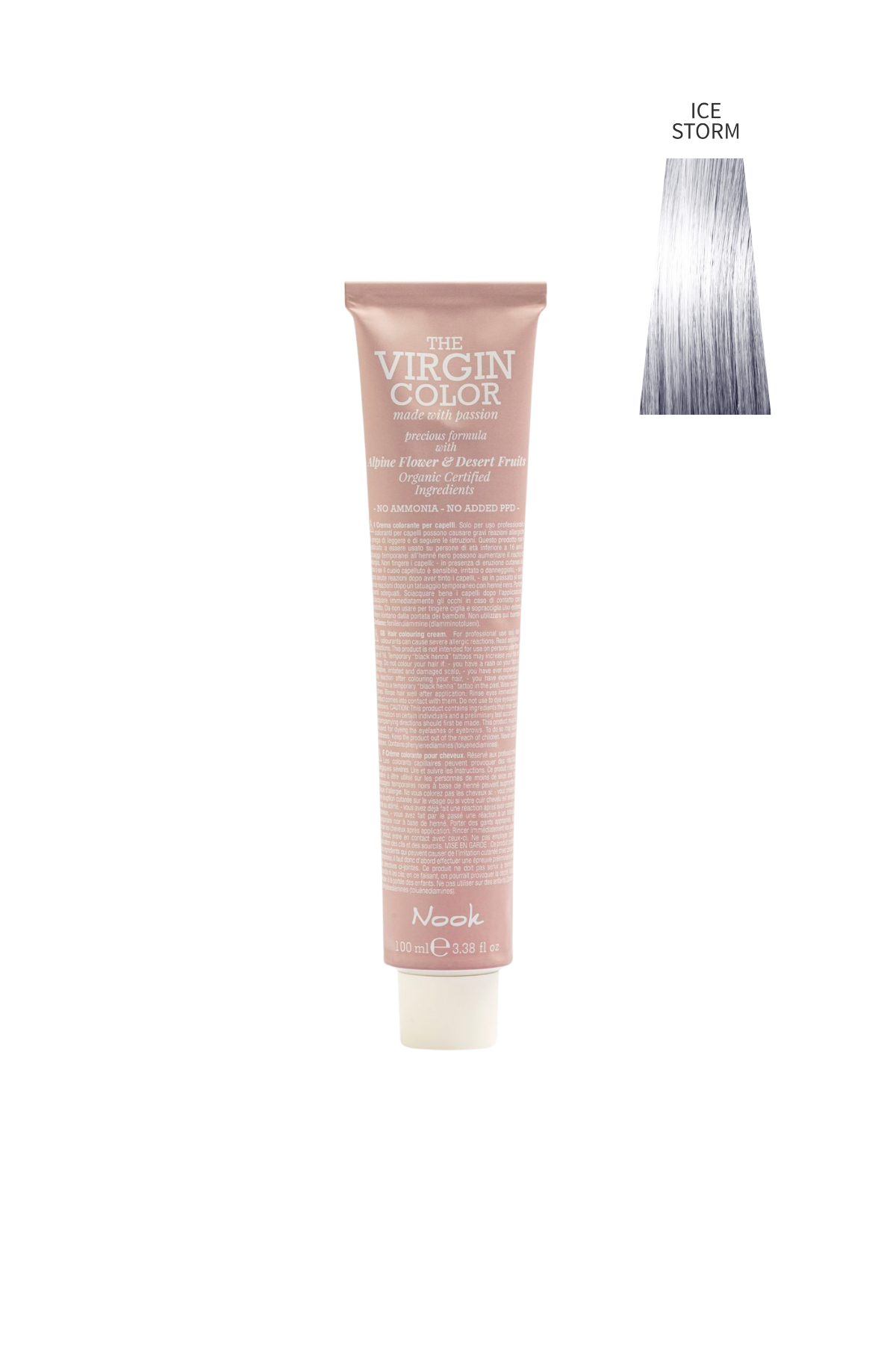 Nook Virgin Color Profesyonel Saç Boyası 100ml-Pastel Buz Grisi/Fırtına Grisi(PASTEL- METALİK GRİ)
