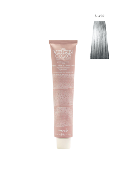 Nook Virgin Color Profesyonel Saç Boyası 100ml-Gri Yoğunlaştırıcı/Turunculuk Karşıtı(MODULATOR-GÜMÜŞ)