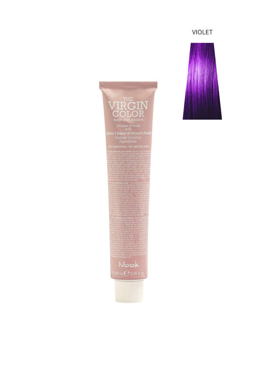 Nook Virgin Color Profesyonel Saç Boyası 100ml-Mor Yoğunlaştırıcı/Sarılık Karşıtı(MODULATOR-PATLICAN MOR)
