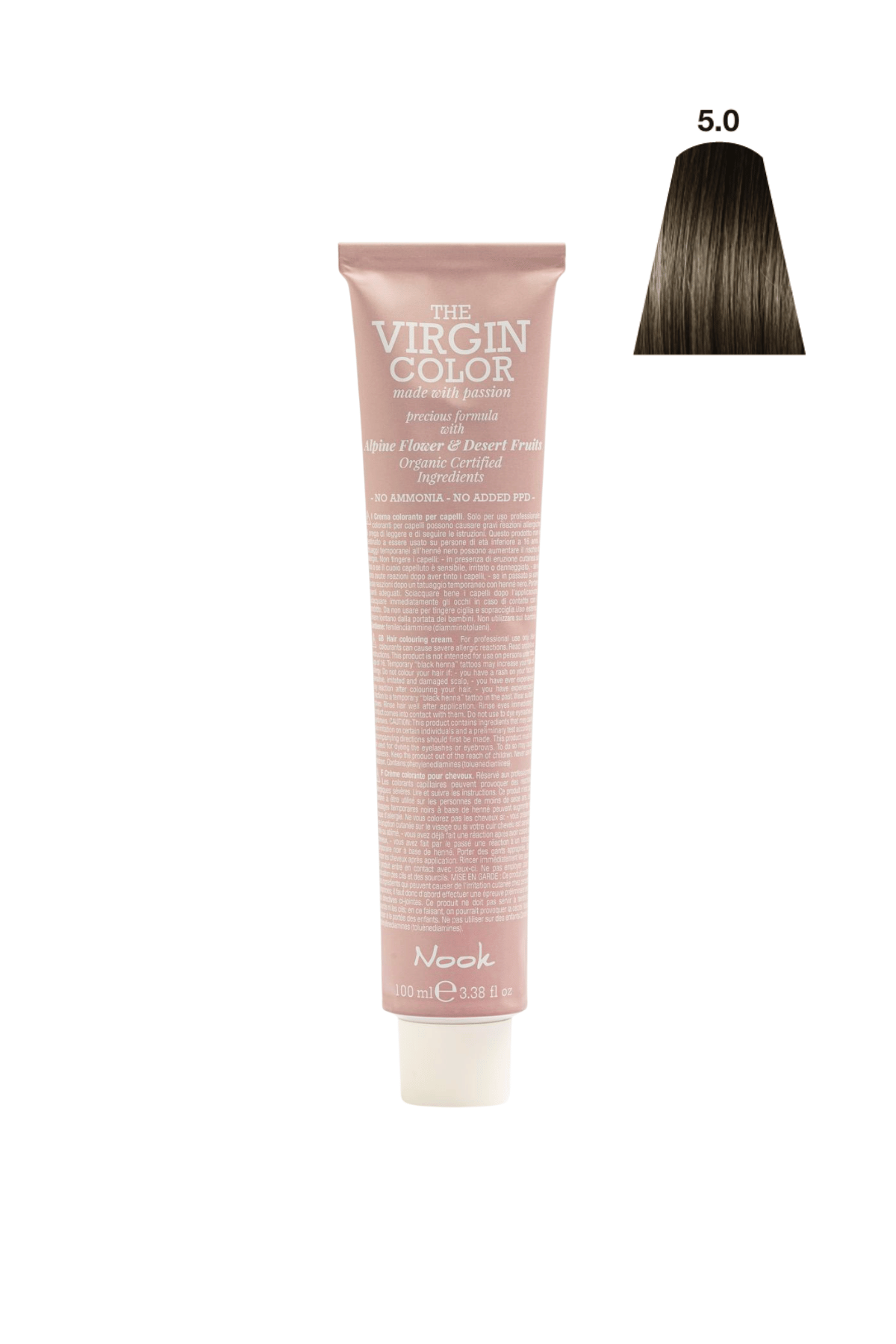 Nook Virgin Color Profesyonel Saç Boyası 100ml - Açık Kestane / Açık Kahve (5.0 - NATURAL AÇIK KAHVE)