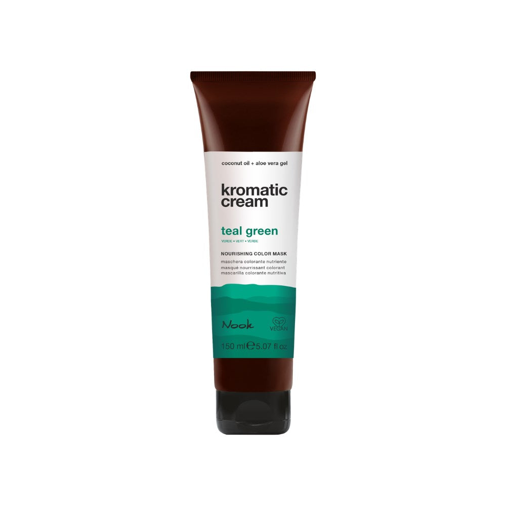 Nook Kromatic Cream Teal Green Yeşil Ton Yapıcı Işıltı Veren Saç Maskesi 150ml