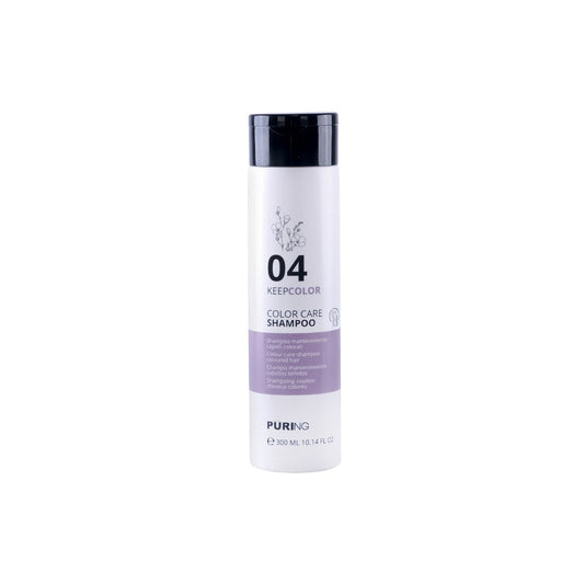 PURING 04 Keepcolor Boyalı Saçlar için Keten Tohumu Yağı & E Vitaminli Renk Koruyucu Şampuan 300ml