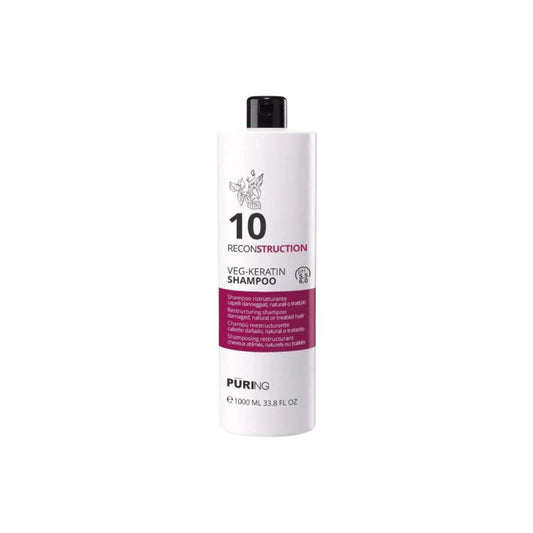 PURING 10 Reconstruction Yıpranmış Saçlar için Bitkisel Keratin&Amino Asitli Onarıcı Şampuan 1000ml