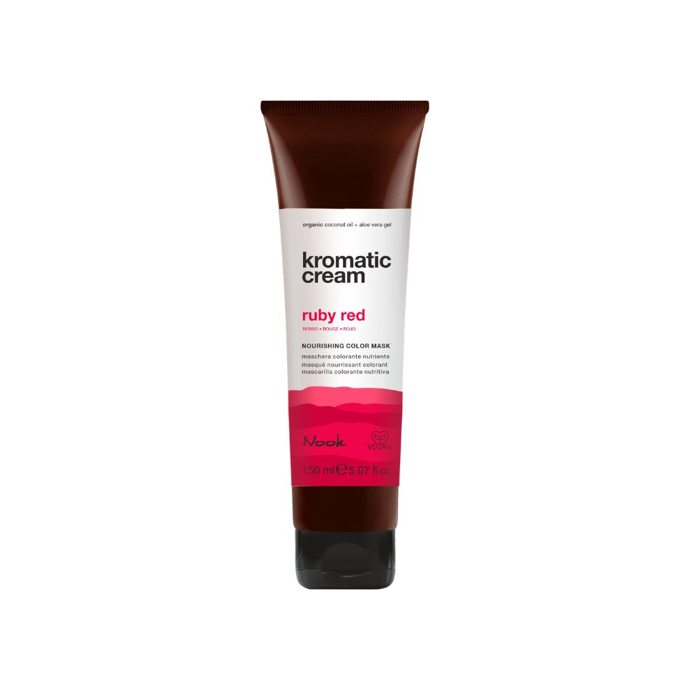 Nook Kromatic Cream Ruby Red Yoğun Kırmızı Ton Yapıcı Işıltı Veren Saç Maskesi 150ml 