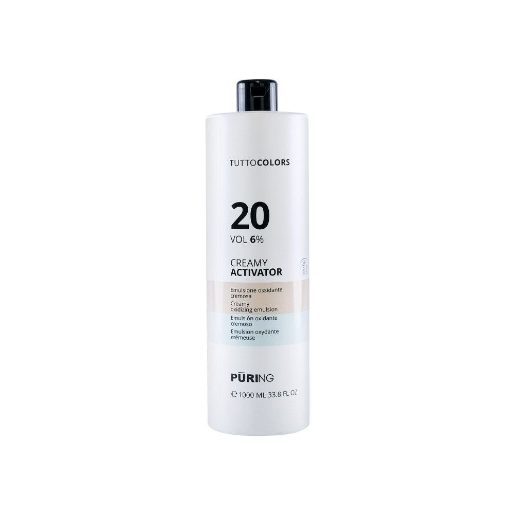 PURING Tuttocolors 20 Vol %6 Profesyonel Saç Boyası Aktivatörü Krem Oksidan 1000ml